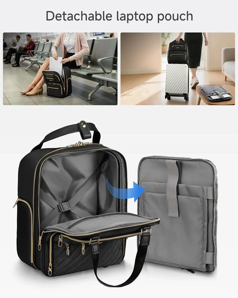 Underseat Carry On Luggage With Wheels For Quick Weekend Trips Soft Sided Personal Item Case Lightweight 16 Inch Cabin Bag open view