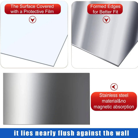 Four Pack 12 By 6 By 0.018 Inch 304 Stainless Steel Sheets Not Magnetic For Crafting And DIY Projects Flat Metal Plates