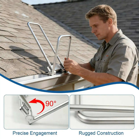 Heavy Duty Eaves Seam Locker Tool For Metal Roofs And Drip Edge Hemming Bender Pro Grade 180 Degree Lock And Bend in use on roof