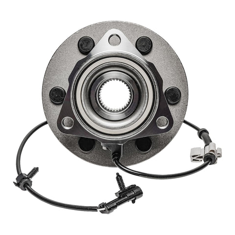 4WD Front Wheel Bearing Hubs Replacement Set For Chevy GMC Silverado Sierra Avalanche Yukon XL Suburban Tahoe Escalade ESV EXT Beefed Up Hubs For AWD 4x4 Models front view