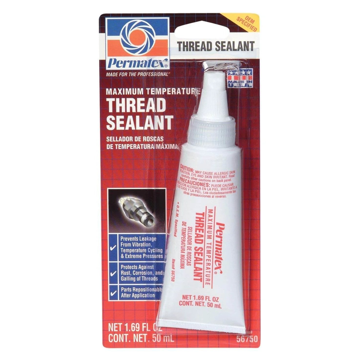 Permatex Threadlocker White Paste For Metal In A 50 Ml...