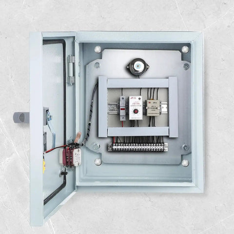 Outdoor Waterproof Stainless Steel Electrical Junction Box 250x300x140mm Wall Mounted Control Panel Enclosure open view