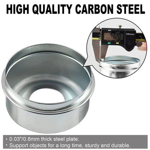 2.72 Inch Trailer Axle Dust Cap Kit With 4 Rubber Plugs For 7000 To 8000 Lb Axles And 8 On 6.5 Inch Hubs EZ Lube Compatible