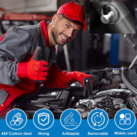 Mechanic using Garage Ready 430 Piece Roll Pin Assortment Kit Pro Grade Carbon Steel Slotted Spring Pins Set for Cars