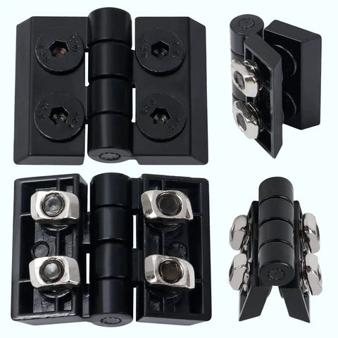 4 Pack Zinc Alloy Hinge Set For 2020 Series 6mm T Slot Aluminum Extrusion Frames And 3D Printer Builds Heavy Duty Hinges