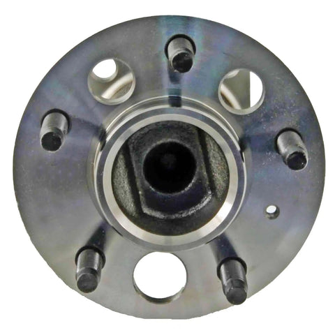 Front view of Rear Wheel Bearing & Hub Assembly with Speed Sensor 512003 19312077 Single Replacement Unit Sealed Ball Design Integrated ABS