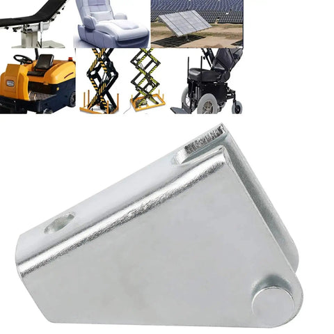 Heavy-duty metal bracket for eight piece linear actuator mounting in robotics and machinery projects.