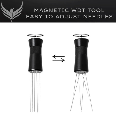 Magnetic WDT Tool For Espresso Puck Prep With 120 Degree Adjustable Angle Includes 0.25mm And 0.40mm Needles Pro Grade Espresso Accessory