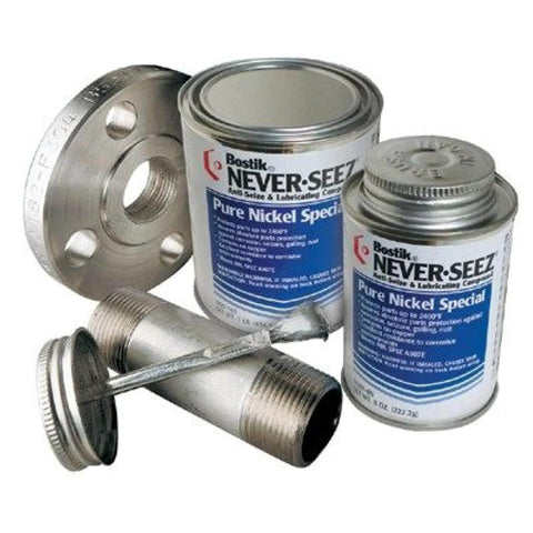 Nickel Based Anti Seize Compound For Extreme Temps Up To 2400 F, Works From -297 F To 2400 F, 1 Lb Brush Top Can, Silver Finish