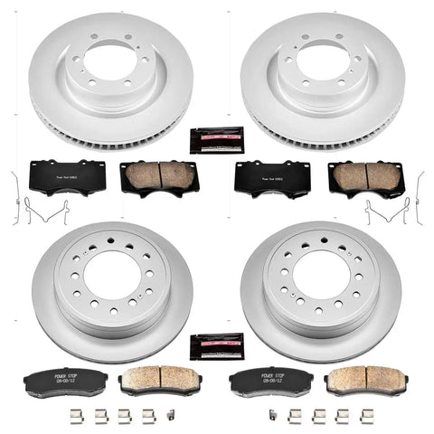 Power Stop brake kit with fully-coated rotors and Z17 ceramic pads for Lexus GX460 (2010–23) and Toyota 4Runner (2010–24).
