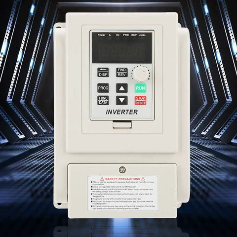 Front view of AT1 4000X 4kW Variable Frequency Drive for 220V Single Phase to Three Phase Motors, VFD Speed Controller.