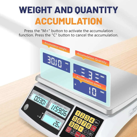 Coin And Parts Counting Scale With Alarm For Coins And Small Parts, Heavy Duty Pro Grade Electronic Gram Scale With Tare And Sample Count
