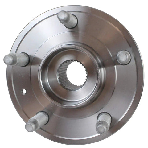Front view of Set Of 2 Front And Rear Wheel Bearing Hub Assemblies With Encoder And ABS For 2008-2019 Cadillac CTS, 2010-2015 Chevy Camaro