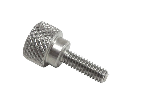 Diamond Knurled Thumb Screws 8-32 By One Half Inch 303 Stainless Steel With Shoulders Right Hand Threads Flat Tip Uncoated Set Of 10