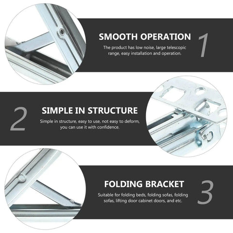 Adjustable Folding Lift Up Hinge For Massage Tables And Sofa Beds With Heavy Duty Drop Down Lid Support Bracket Durable Iron Frame Hinge Adjustment