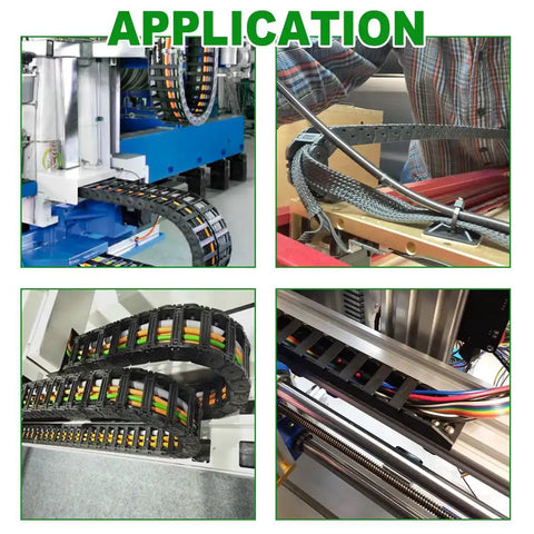 Flexible Drag Chain Cable Wire 10x15mm Internal Size Black Open Type For CNC Routers Mills 3D Printers 1 Meter Length in use