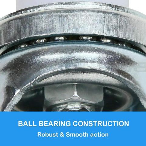 Close-up of ball bearing construction on 3 Inch Casters For Stainless Steel Work Tables And Metal Prep Tables, smooth action