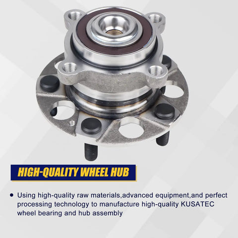 Rear Wheel Bearing Hub Assembly 512353 For Honda Accord 2008 To 2012 And Acura TSX 2009 To 2014, 5 Lug With ABS, Rear Position