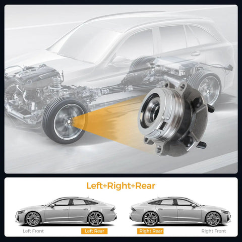 Diagram showing Two Pack Front Wheel Hub Bearing Assembly 513296 Fits Nissan Murano 2009-2018 with highlighted placement