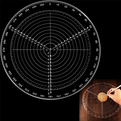 Round Center Finder Compass For Woodworking And Lathe Work Clear Acrylic Circle Gauge Centering Tool For Drawing Precise Circles