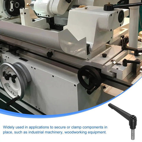 4 Pack Clamping Lever Handles M12 X 40Mm with 304 Stainless Steel Threaded Male Studs in industrial machinery setup