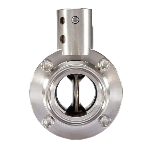 1.5 inch stainless steel butterfly valve with pull handle and sanitary tri-clamp flange