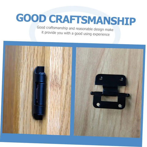 Heavy Duty Self Closing Cabinet Hinges For Kitchen Cupboards 6 Pack Iron Inset on wooden surface showcasing installation