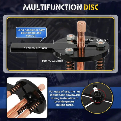 Versatile Bearing Puller Kit For Internal And External Removal 36 In 1 Wheel Bearing Tool Set multifunction disc with measurements