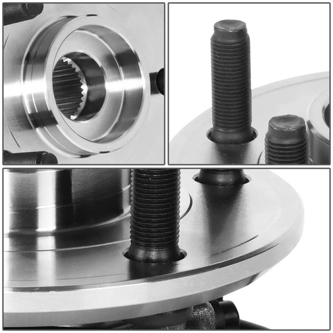Close-up of 32 Spline Front Wheel Bearing Hub Assembly With ABS Sensor Plug For Jeep Wrangler JK 2007 2018 Front Driver or Passenger Side