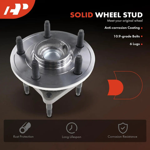 Rear Wheel Bearing And Hub Assembly 5-Lug Direct Fit Replacement Fits Jeep Grand Cherokee 2005 2010 And Commander 2006 2010 High Load Capacity For Smooth Ride And Reliable Axial Radial Support with rust protection and 6 lugs.