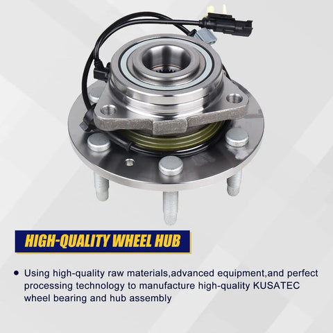 Front Wheel Bearing And Hub Assembly With ABS For Chevy Silverado 1500 2014 2019 Suburban Tahoe GMC Yukon 1500 2014 2019