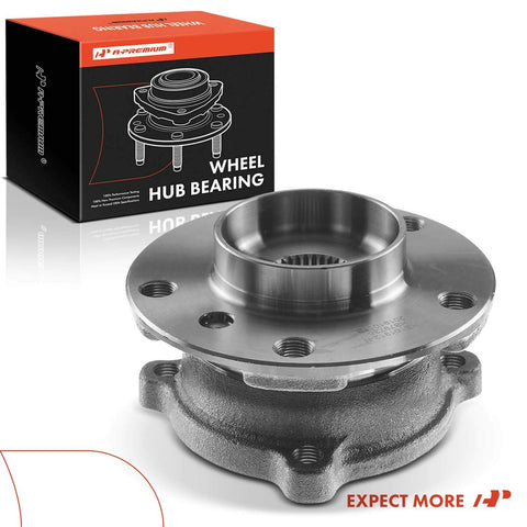 Two Piece Front Wheel Bearing And Hub Assembly Set For BMW X5 2007 To 2018 And X6 2008 To 2018 AWD Only Drop In Replacement