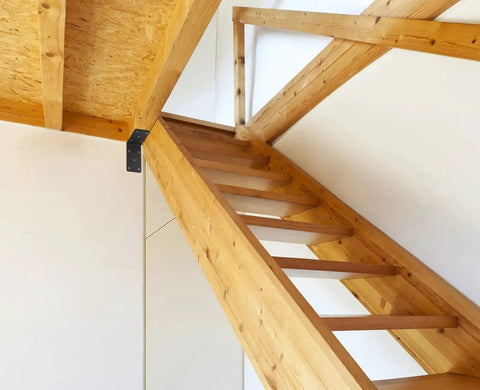 Beefy Heavy Duty 5x5 Inch L Bracket Set for wooden shelf support in corner, 90 degree corner brackets for mantels and posts