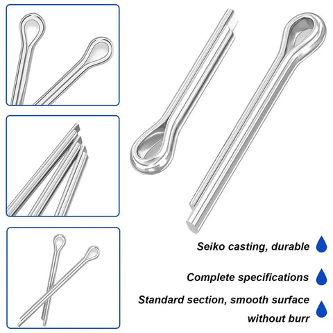 135 Piece Cotter Pin Set 13 Sizes 304 Stainless Steel Assortment Kit For Trucks Hitches Trailers And Engines