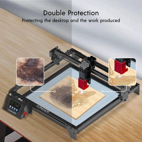 Honeycomb Laser Bed And Working Table Kit For Engravers With Pro Grade Heat Dissipation And Desk Protection Fifteen Point Seven By Fifteen Point Seven Inches Compatible With Most Laser Engraving Machines in use on a desktop.