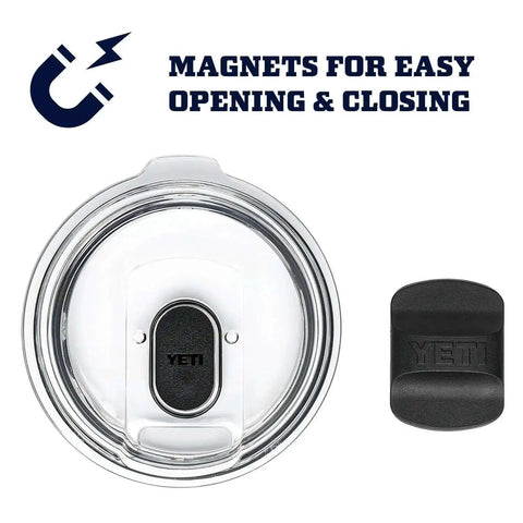 Lid of Rambler 20 Oz Tumbler Stainless Steel Vacuum Insulated With MagSlider Lid Black For Water Coffee