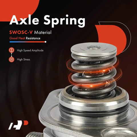 Axle spring made of SWOSC-V material with high heat resistance and stress capacity, close-up view