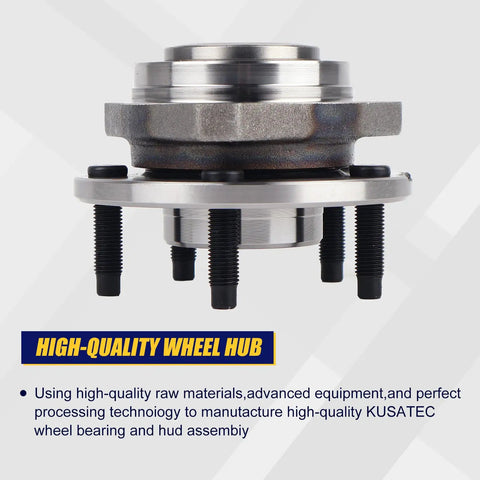 Front Wheel Bearing And Hub Assembly 513215 2 Pcs For 2004 To 2007 Chevy Malibu And 2005 To 2007 Pontiac G6 Front Non ABS 5 Lug Replacement Kit Direct Fit Replacement For Easy Install And Long Lasting Performance, close-up side view