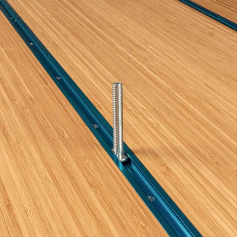 Five Star Knobs And Tee Bolts Set For T Slot Track Accessories Go To Kit Five Sixteenth Inch Eighteen Thread installed in wood track