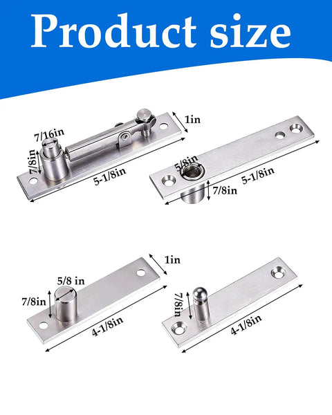 Heavy Duty Invisible Pivot Hinge For Concealed Doors And Bookshelves, 304 Stainless Steel, 360 Degree Rotation Hidden Door Hinge
