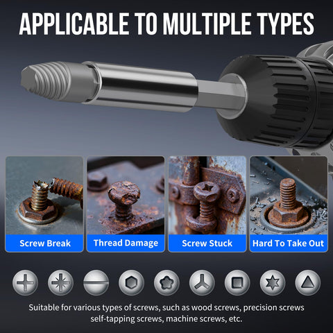 Damaged Screw Extractor Set For Easy Removal Of Rusty Stripped Screws Nuts And Bolts With Magnetic Extension Shaft And Socket Adapter 32 Piece HSS 4341 Tools By STREBITO Screwdriver Bits Included showing multiple fastener removal types