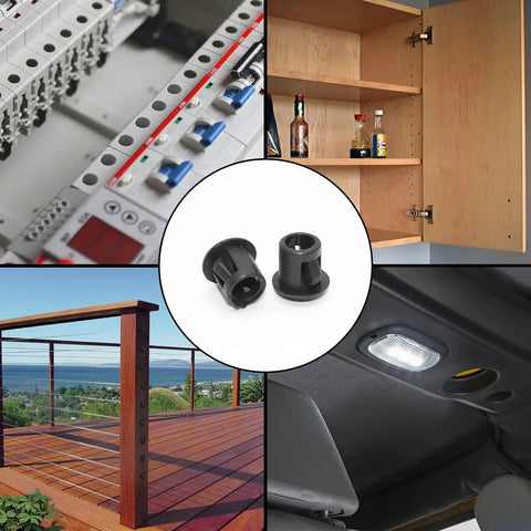 30 Pack White Plastic Hole Plugs 6mm Flush End Caps For 5.5 To 6mm Holes with furniture and fencing examples