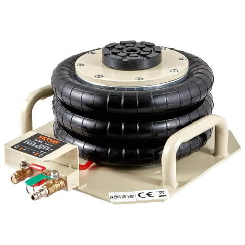 Beefy Triple Bag Air Jack For Cars, 3 Ton Pneumatic Lift With Six Steel Pipes, Raises Up To 17.7 Inches In 3 To 5 Seconds