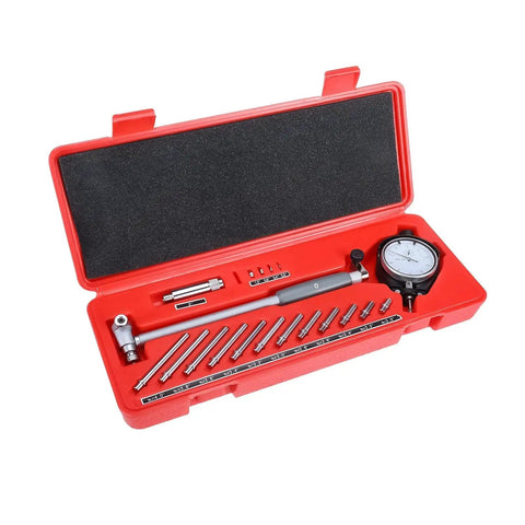 2-6 Inch Bore Gauge With 0.001 Inch Deep Measurement For Engine Holes And Cylinder Sizing in red carrying case