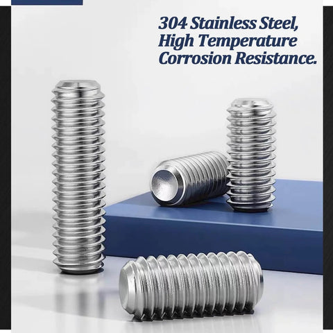 525 Piece Set Screw Kit Metric And SAE With Stainless Steel 304 Cup Point Grub Screws And Internal Hex Drive