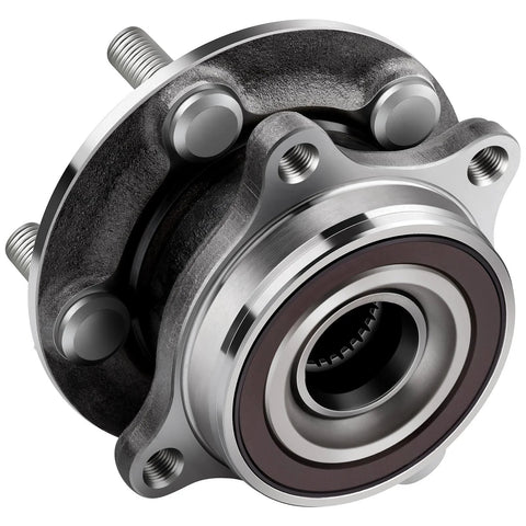 Front Wheel Hub Bearing Assembly 5 Lug Replacement No ABS For Toyota Prius 2010 2015, Lexus CT200h 2011 2017, Prius Plug In 2012 2015, Front Hub Bearing Kit 2 Pack Durable High Quality front view.