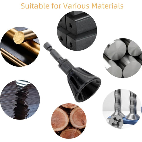Two Piece External Deburring Chamfer Tool With Carbide Blades For Heavy Duty Deburring Of Damaged Screws Bolts And Fasteners