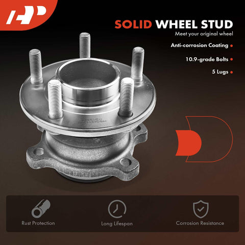 Rear Wheel Bearing And Hub Assembly Pair For Ford Transit Connect 2014 2015 2016 2017 2018 5 Lug Heavy Duty Replacement