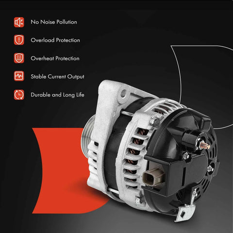 Reliable 12V 130Amp Alternator For Honda Accord And Acura TSX 2008-2012 2009-2014 2.4L L4 With 7 Groove Pulley CW Rotation S7 Class