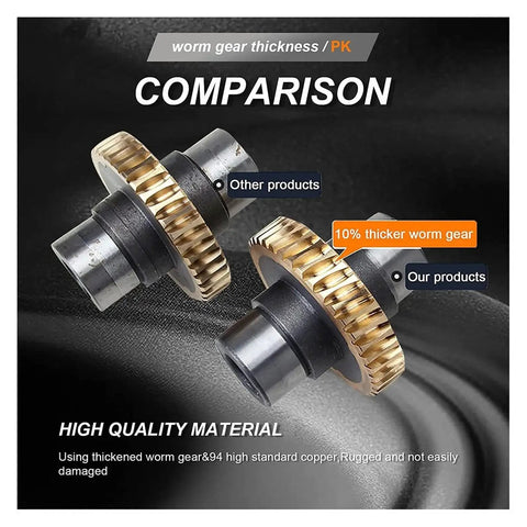 Comparison of NMRV040 Worm Gearbox With 30 To 1 Reduction For NEMA 34 Stepper Or Servo Motors showing 10% thicker worm gear.